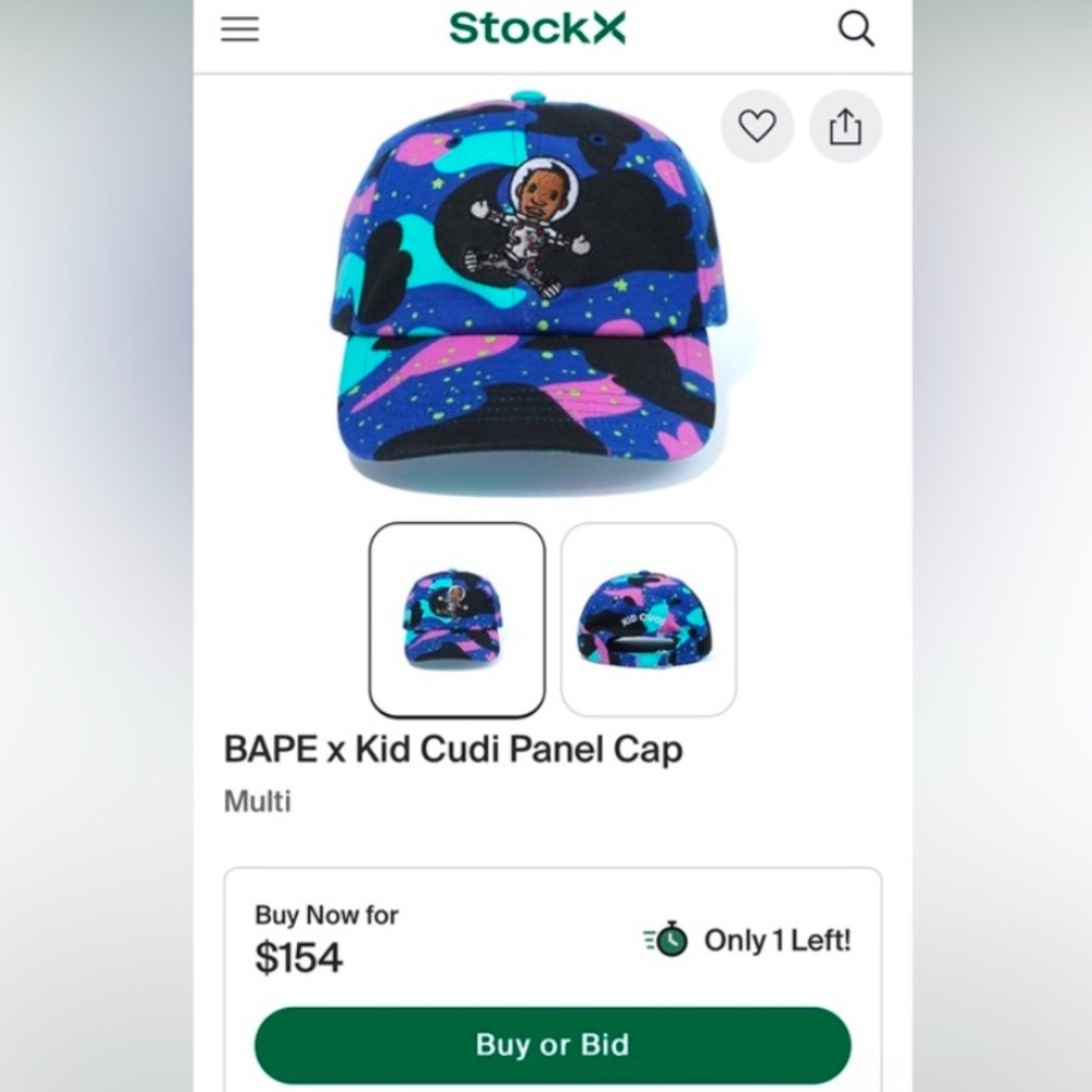BAPE x Kid Cudi hat